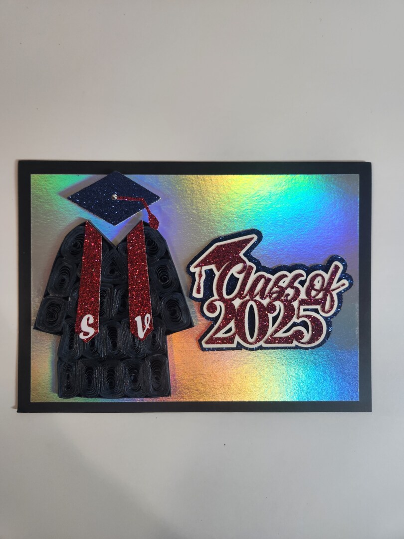 Personalized Custom Quilled Graduation Cap and Gown Handmade Card Class of 2026, 2027, 2025 | MakerPlace by Michaels Personalized Custom Quilled Graduation Cap and Gown Handmade Card Class of 2026, 2027, 2025 | MakerPlace by Michaels